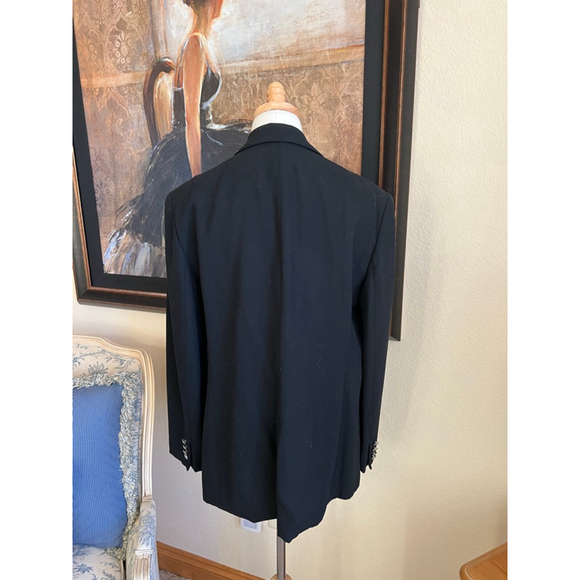 Women's Lauren Ralph Lauren Black Blazer with Silver Buttons, Size 14 - Picture 5 of 8